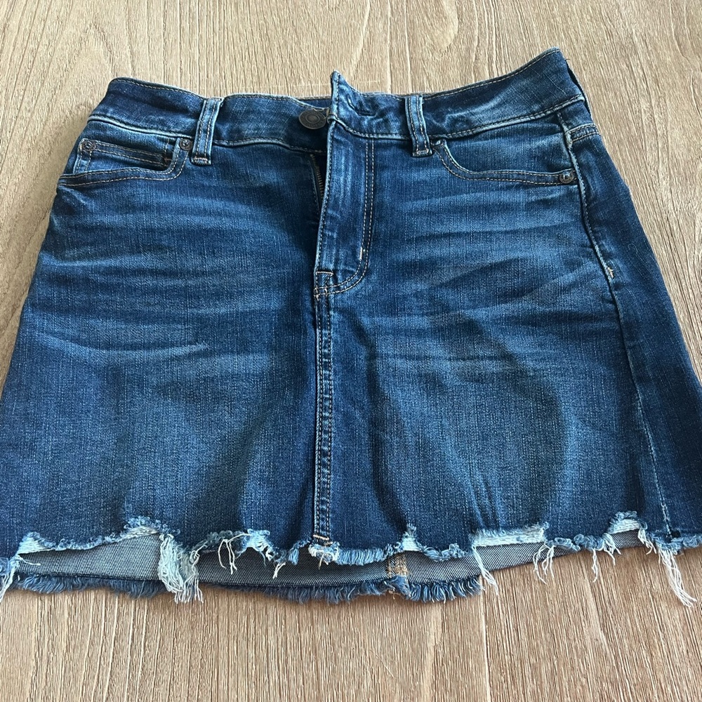 American Eagle high rise denim skirt size 0